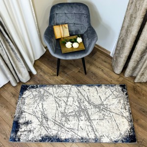 Covor Modern, Elegant, 200x300cm gros si pufos, SHINNY V1, Albastru/Gri/Alb Covor Modern, Elegant, 200x300cm gros si pufos, SHINNY V1, Albastru/Gri/Alb
