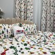 Set Lenjerie Pat Dublu Crăciun 4 Piese + 2 Draperii 150x235cm din Bumbac Ranforsat – Confort și Eleganță, Fabricat în România, Alb, Verde, Rosu, Spargatorul de Nuci, brazi