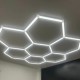 HoneyComb LED RFAN, 7 X Hexagon, Lumina Rece, 6500K, 240W