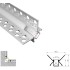 Profil LED Incastrat, Colt Interior, Lungime 2m, Aluminiu [6]