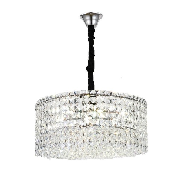 Candelabru RFAN, Model RF7108/400, Textura Cristal, Metal, 5 X E14, Argintiu [1]