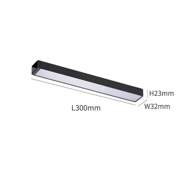 Banda LED, Sina Magnetica Aplicata, Lumina Neutra, 10W, Negru