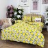 Lenjerie de Pat Dublu, Bumbac Ranforce, 6 piese, Croită cu Grija in Atelierul Cumparamisim - Lux Suprem, Rafinament Desăvârșit, Confort Regal, Alb, Galben, Verde, lămâi si flori [5]