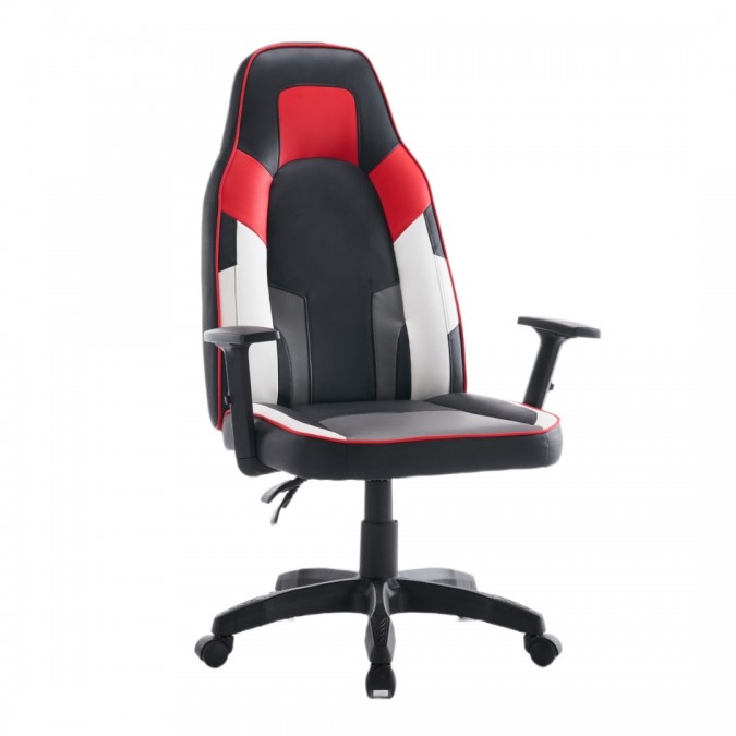 Scaun de Gaming, WF-6049, Negru/Rosu/Alb