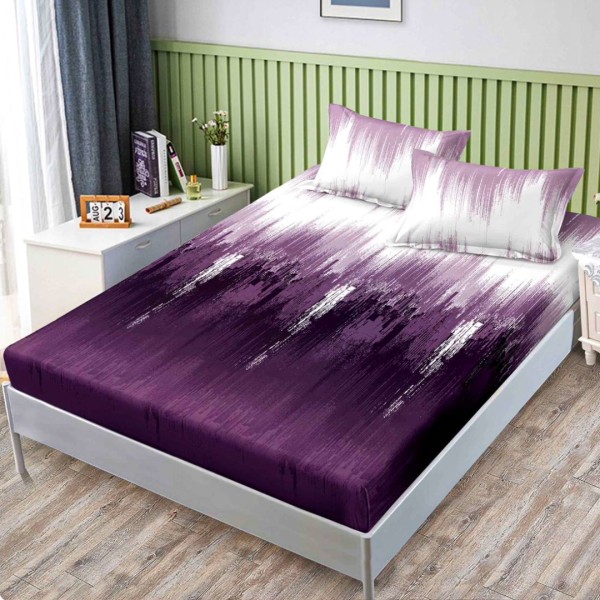 Cearsaf cu elastic, FINET, 160x200cm, 2 fete de perne 50x70cm, Lila, Mov, Degrade – confort si eleganta pentru patul tau [1]