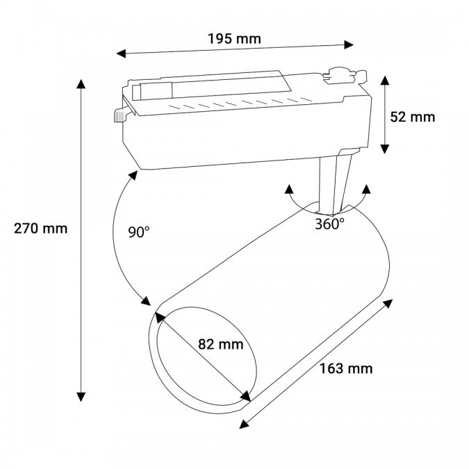 Proiector LED RFAN, Model B04 WH, 40W, 6000K Lumina Rece, 3420lm, Directionabil pe Sina Monofazata, Alb