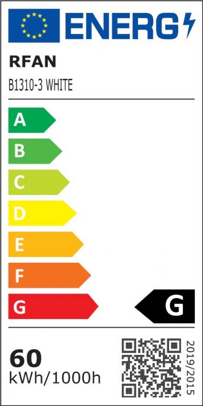 Lustra LED RFAN, Model 1310-3WH, 3 Tipuri De Lumina, 60W, Alb