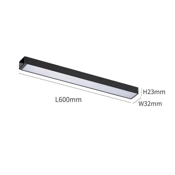 Banda LED, Sina Magnetica Aplicata, Lumina Neutra, 20W, Negru