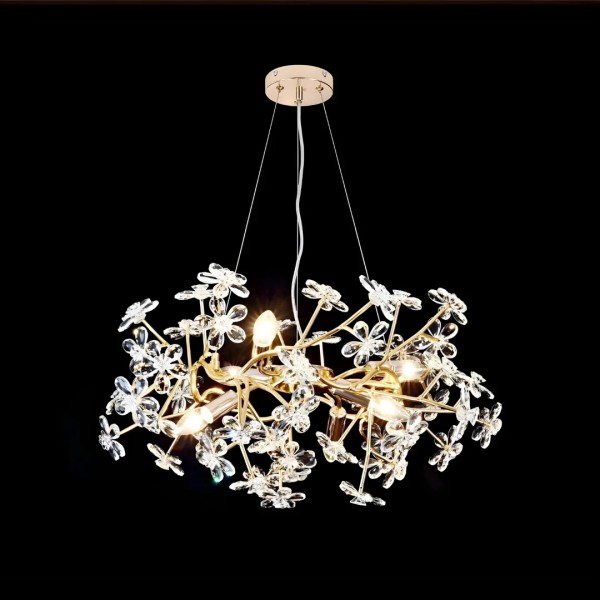 Lustra LED Tip Pendul RFAN, Model R9095/600, Metal, 6 X E14, Auriu [1]