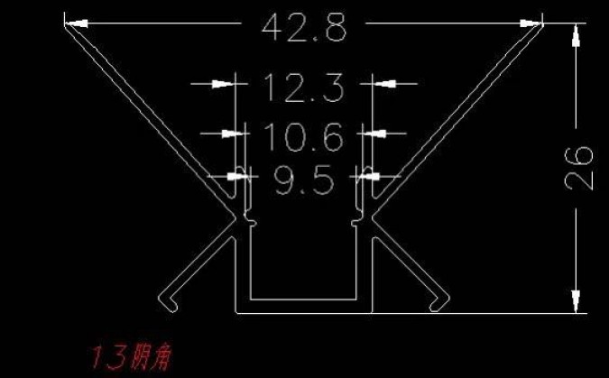 Profil LED Incastrat, Colt Interior, Lungime 2m, Aluminiu