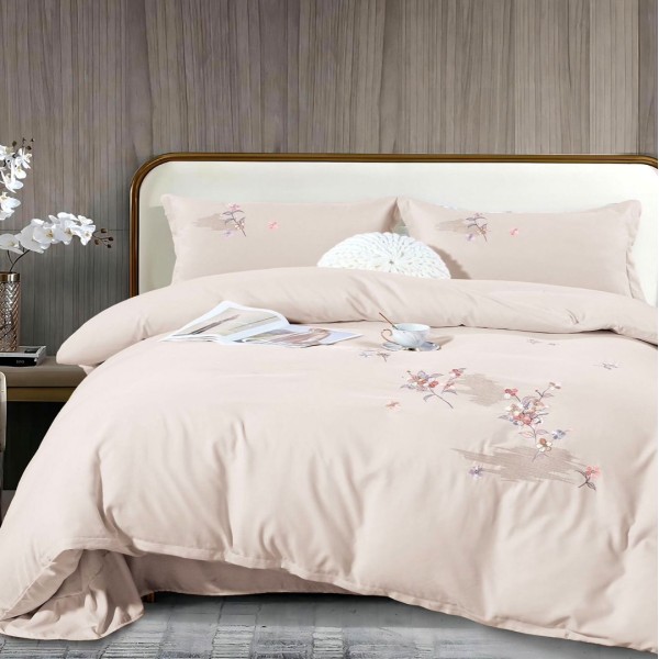 Lenjerie pat dublu, Finet All Season Deluxe cu BRODERIE, 4 piese, Grej [1]