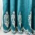 Set 2 bucati Draperie Blackout 80%, din Catifea cu Broderie, Elite V3, Turquoise, 200cm latime x 232cm inaltime, cu rejansa pentru bara [5]