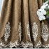 Set 2 Draperii Blackout 80%, din Catifea cu Broderie, 140cm latime x 260cm înălțime, cu TIV LAT, Elite V3, Maro [4]