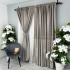 Set 2 Draperii Simplicity, Satinata, Texturata, Grej cu Gri, 140cm latime x 260cm inaltime, cu tiv lat pt bara [2]
