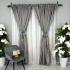 Set 2 Draperii Lines, Satinata, Texturata, Gri Silver, 140cm latime x 260cm inaltime, cu tiv lat pt bara [5]
