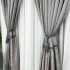 Set 2 Draperii Lines, Satinata, Texturata, Gri Silver, 140cm latime x 260cm inaltime, cu tiv lat pt bara [7]