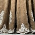 Set 2 Draperii Blackout 80%, din Catifea cu Broderie, Elite V1, Maro, 2m latime x 232cm inaltime x rejansa pt bara [3]