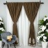 Set 2 Draperii Blackout 80%, din Catifea cu Broderie, Elite V1, Maro, 2m latime x 232cm inaltime x rejansa pt bara [6]