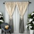 Set 2 Draperii Simplicity, Satinata, Texturata, Crem cu Gri, 140cm latime x 260cm inaltime, cu tiv lat pt bara [5]