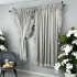 Set 2 Draperii din catifea, cu volanase - 400cm x 210 cm, rejansa pt.sina , gri deschis [4]