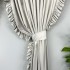 Set 2 Draperii din catifea, cu volanase - 400cm x 210 cm, rejansa pt.sina , gri deschis [6]