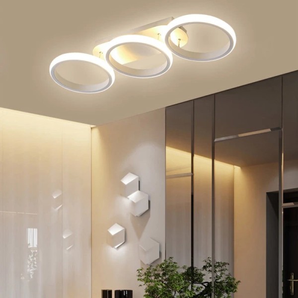 Lustra LED RFAN, Model B130-3WH, 3 Tipuri De Lumina, 54W, Alb [1]