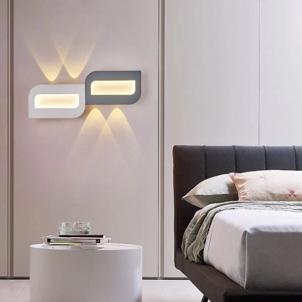 Aplica LED 3D RFAN, Model B606, 3 Tipuri De Lumina, 56W, Alb/Gri [1]