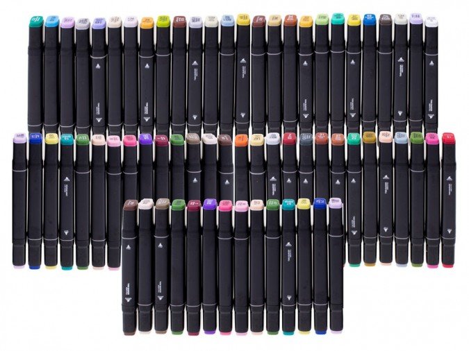 Set de 48 de Markere culori versatile cu gentuta inclusa. Creeaza fara limite!