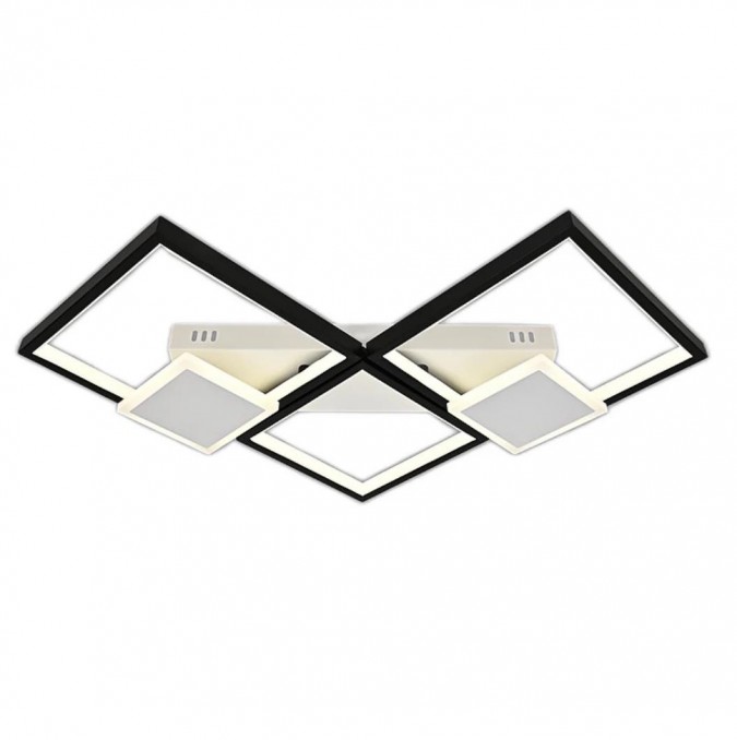 Lustra LED RFAN, Model R9059/S2, Cu Telecomanda, 3 Tipuri De Lumina, Intensitate Reglabila, 120W, Alb/Negru