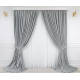 Set 2 Draperii Blackout 80%, din catifea Gri deschis - 300cm x 250cm , Rejansa pt. sina 