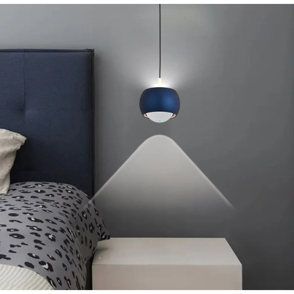Pendul LED RFAN, Model D20900, Lumina Neutra, Inaltime Reglabila, 7W, Albastru [1]