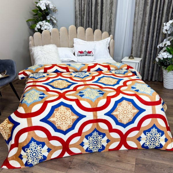 Patura CoCoLiNo, 195x210cm, Crem, Multicolor, clasic [1]