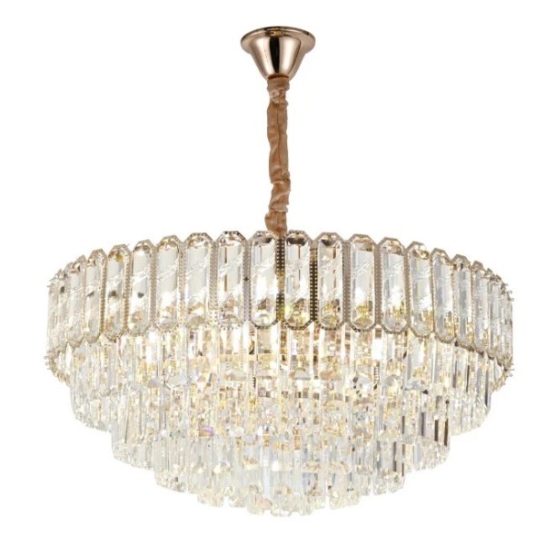 Candelabru RFAN, Model 62110/600, Textura Cristal, Metal, 10 X E27, Auriu [1]