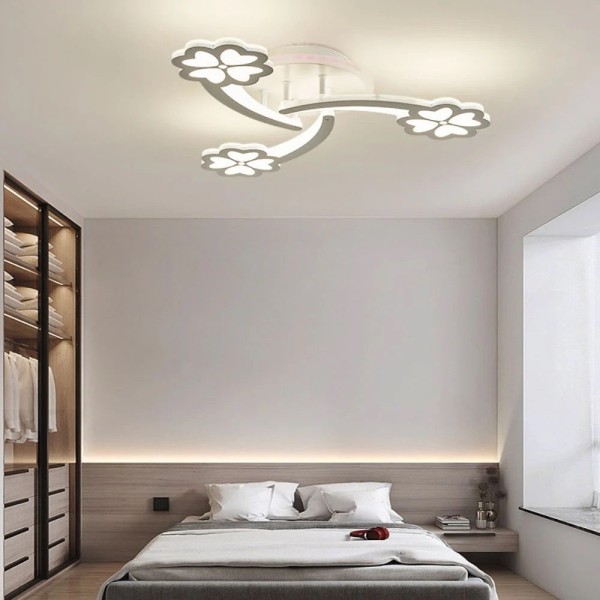 Lustra LED RFAN, Model M400-3RGB, Cu Telecomanda, 3 Tipuri De Lumina Plus Lumina RGB, Intensitate Reglabila, 92W, Alb [1]