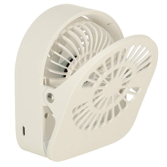 Mini ventilator de birou cu cleme usb 11,5cm alb