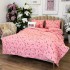 Lenjerie de Pat Dublu, Bumbac Ranforce, 6 piese, Croită cu Grija in Atelierul Cumparamisim - Lux Suprem, Rafinament Desăvârșit, Confort Regal, Roz, pepene  [3]
