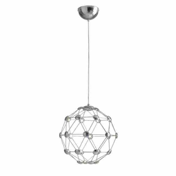 Lustra LED Tip Pendul RFAN, Model RFS50, Lumina Neutra, Inaltime Reglabila, 60W, Argintiu [1]