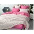 Lenjerie pat dublu, Finet, 6 piese, Roz, inimioare [11]
