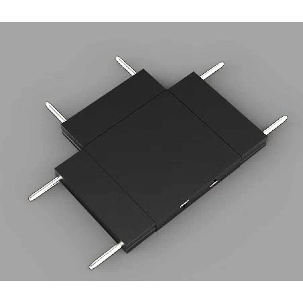 Conector Forma T, Sina Magnetica Aplicata Slim, Negru [1]