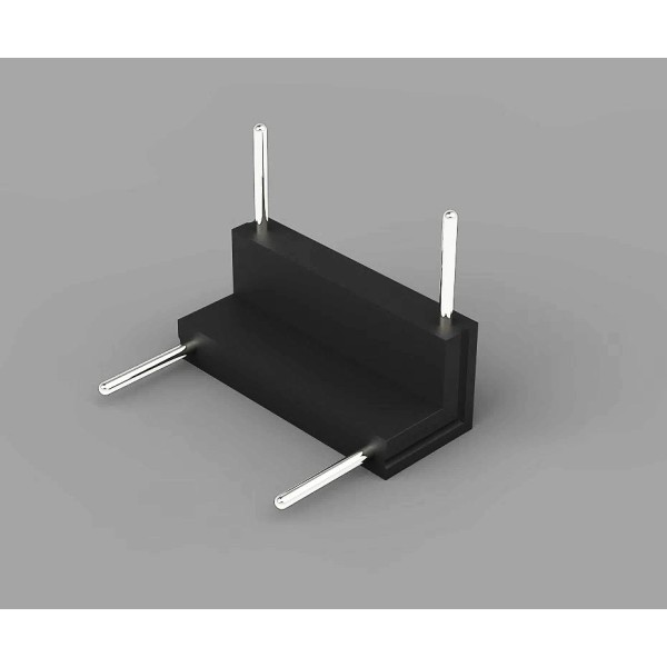Conector Colt Tavan si Perete, Sina Magnetica Aplicata Slim, Negru [1]