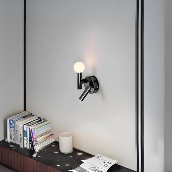 Aplica LED RFAN, Model B230705, Cu Intrerupator, Lumina Neutra, 10W, Negru [1]