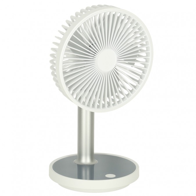 Ventilator de birou fără fir 30cm alb