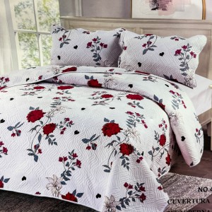 Cuvertură Pat Dublu, 3 Piese, Bumbac 100% Imprimat – Calitate Premium, cu Imprimeu Durabil, cod CSA-CV03 Cuvertură Pat Dublu, 3 Piese, Bumbac 100% Imprimat – Calitate Premium, cu Imprimeu Durabil, cod CSA-CV03