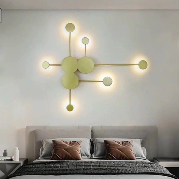 Aplica LED RFAN, Model R9069/3+3, 3 Tipuri De Lumina, 45W, Auriu [1]