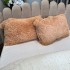  Pilota CoCoLiNo Fluffy, cu Blanita tip Sherpa, Alba, 200x230cm + 2 fete de perna 50x70cm, matlasata, Bej [7]