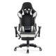 Scaun de gaming, GalacticGlide, Black-White WF-6039