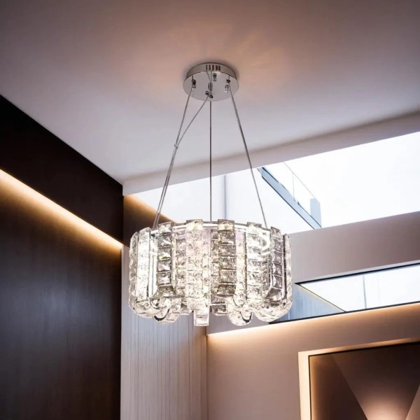 Candelabru LED RFAN, Model 70033-500, Textura Cristal, Metal, 60W, Argintiu [1]