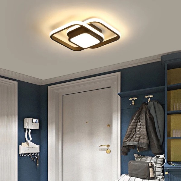 Lustra LED RFAN, Model B102, 3 Tipuri De Lumina, 72W, Negru [1]