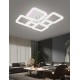 Lustra LED RFAN, Model R9133/4+2C, Cu Telecomanda, 3 Tipuri De Lumina Plus Lumina RGB, Intensitate Reglabila, 109W, Alb