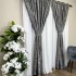 Set 2 Draperii din Jacquard model Nisip, 140cm latime x 260cm înălțime, cu TIV LAT, GRI MEDIU [7]